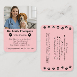 Customisable Veterinarian Business Card – Photo