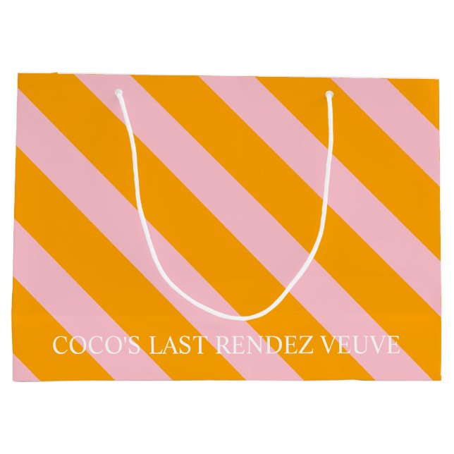 Customisable Veuve Before Vows With Name Large Gift Bag (Back)