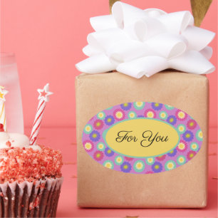 Customisable Vibrant Retro Floral Stickers