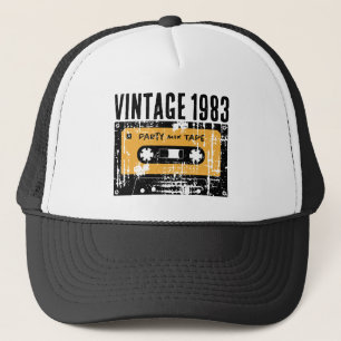 Customisable Vintage 1983 Cassette Tape Trucker Hat