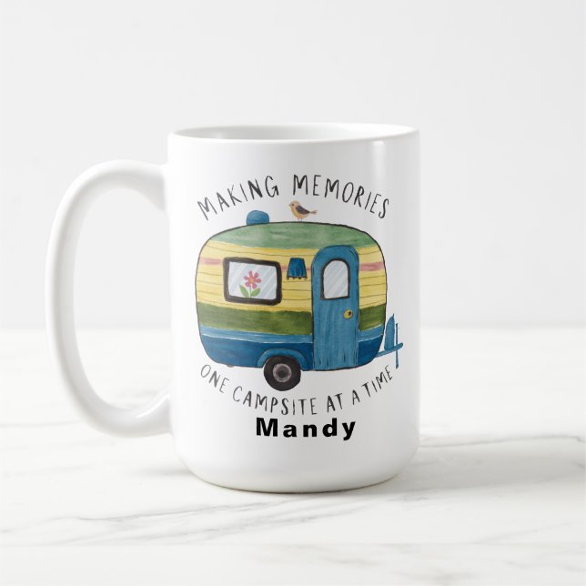 Customisable Vintage Camper Travel Coffee Mug (Left)