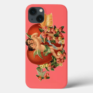 Customisable Vintage Cherubs &  Heart iPhone 13 Case