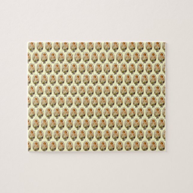 Customisable Vintage Cherubs Jigsaw Puzzle (Horizontal)