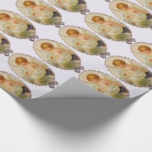 Customisable Vintage Cherubs Wrapping Paper