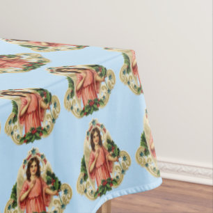 Customisable Vintage Christmas Hunukkah Angel Tablecloth