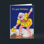 Customisable Vintage Clown Greeting Card<br><div class="desc">Customisable creepy clown greeting card.  Custom restored,  high quality vintage clown image.</div>