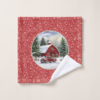 Customisable Vintage Country Christmas Bath Towel Set