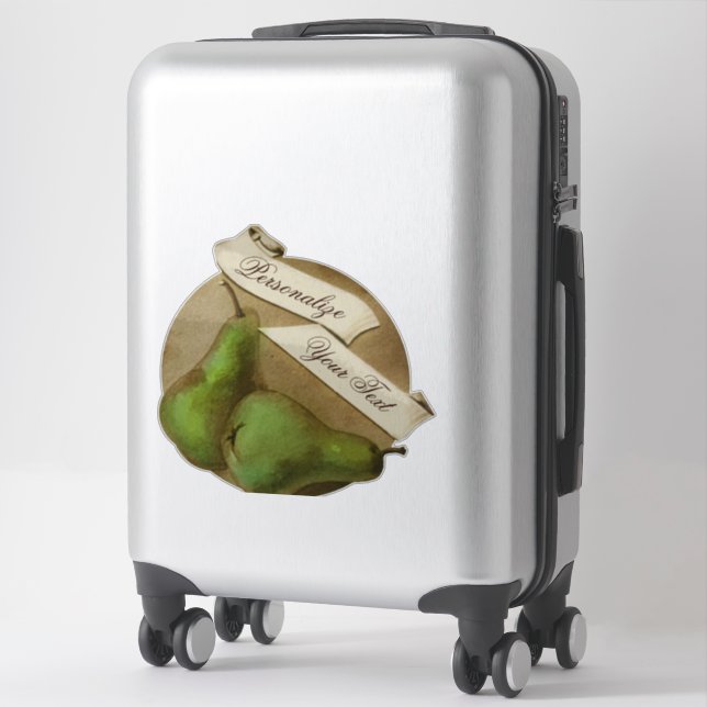 Customisable Vintage Fruit Grocery Store Cute Pear (Suitcase)