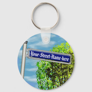 Customisable vintage German street sign - Key Ring