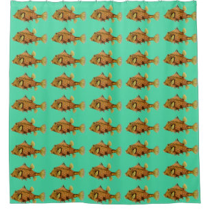 Customisable Vintage Haeckel Fish Shower Curtain