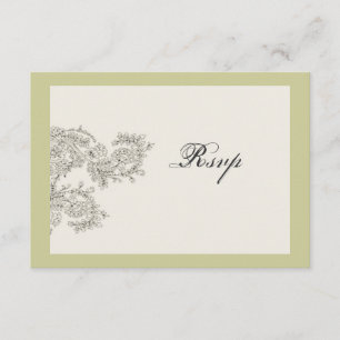 Customisable Vintage Inspired RSVP Card