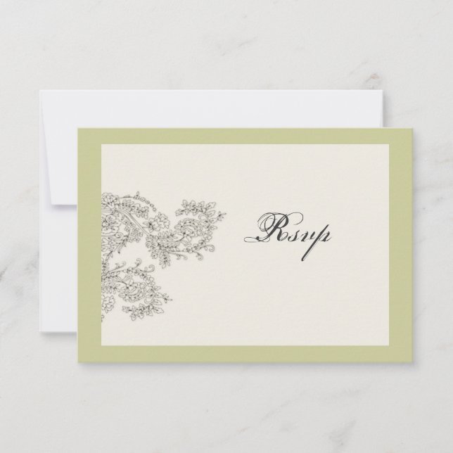Customisable Vintage Inspired RSVP Card (Front)