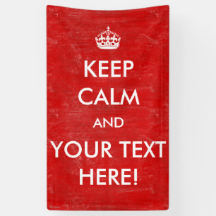 Customisable Vintage Keep Calm and Carry On Banner