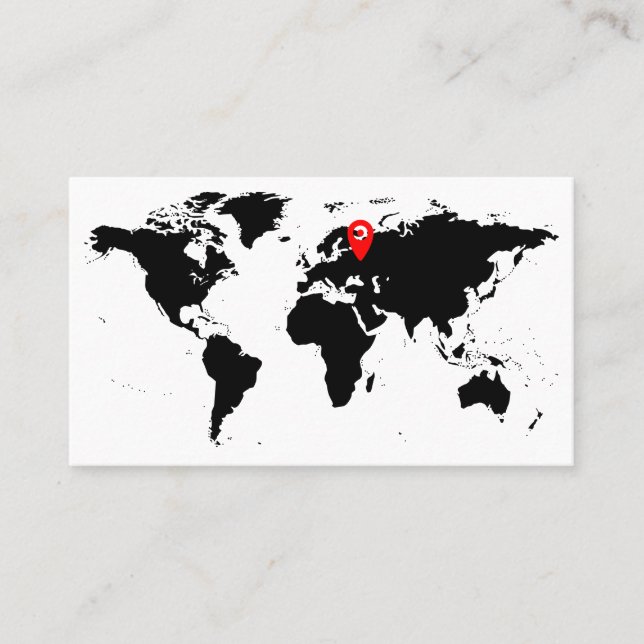 Customisable Vintage Map  Business Card (Front)