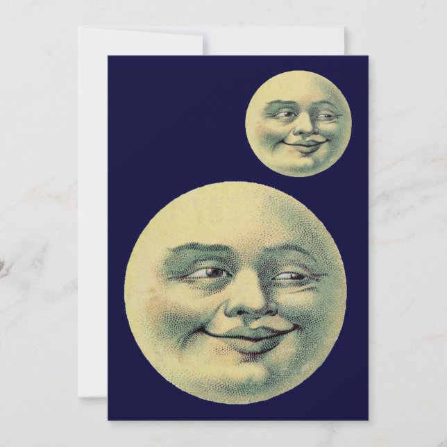 Customisable Vintage Moons Invitation (Front)