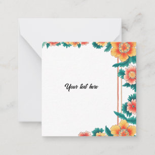 Customisable Vintage Orange Blossom Frame Card