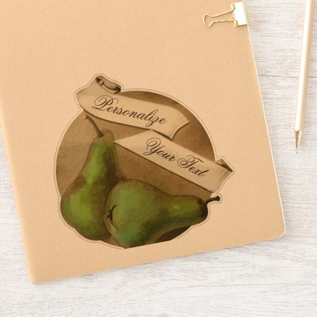 Customisable Vintage Pears Fruit Grocery Store (Notebook)