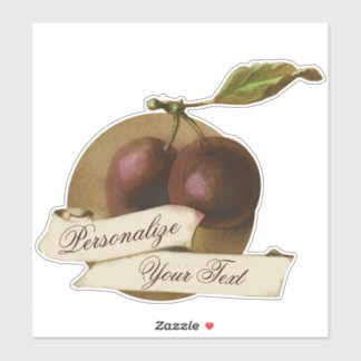 Customisable Vintage Plums Fruit Grocery Store