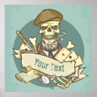 Customisable Vintage Skull