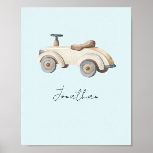 Customisable Vintage Toy Car Poster
