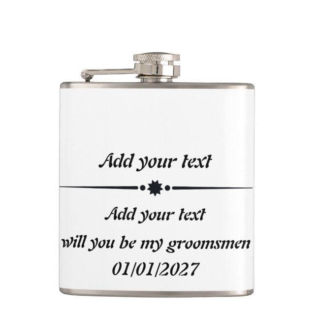 Customisable Vinyl Wrapped Flask (Front)