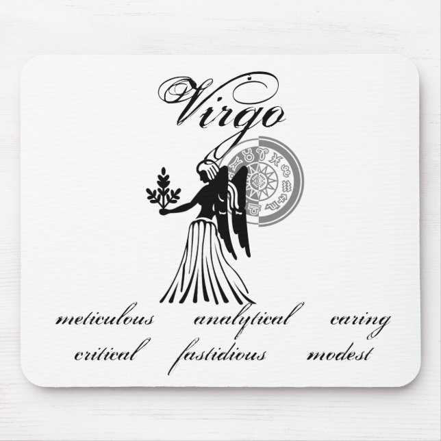 Customisable Virgo traits Greek-style Zodiac Mouse Pad (Front)
