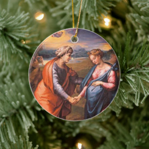 Customisable Visitation Ceramic Ornament