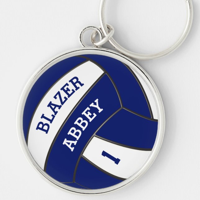 Customisable Volleyball Keychains Your TEXT, COLOR (Front)