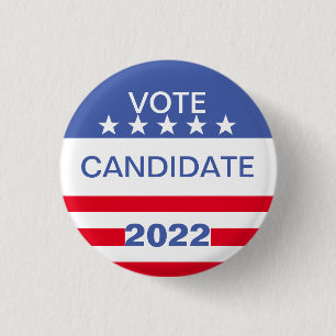 Customisable VOTE 2022 ELECTION 3 Cm Round Badge