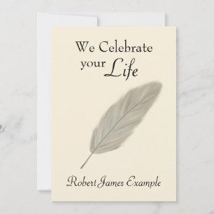 Customisable Wake / Memorial / Funeral (Sepia) Invitation