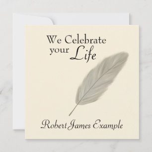 Customisable Wake / Memorial / Funeral (Sepia) Invitation