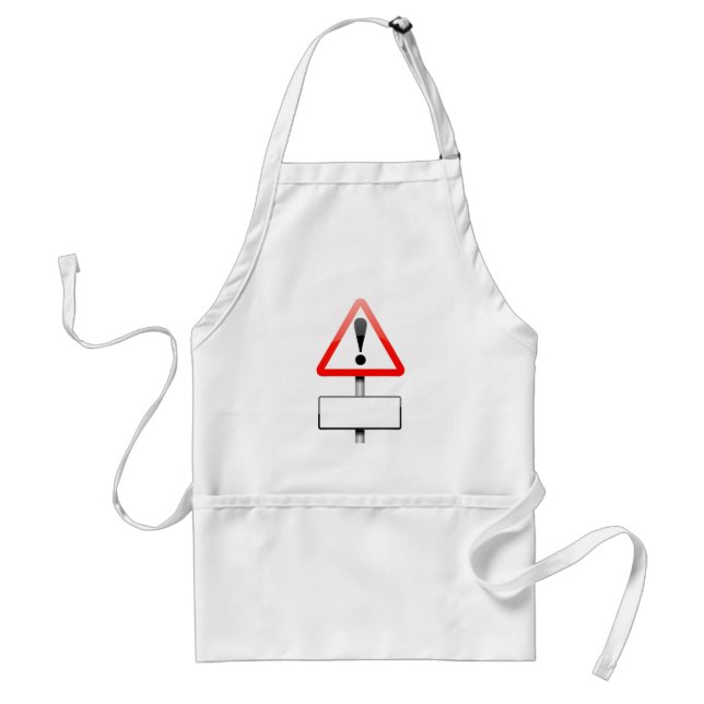 Customisable warning sign. standard apron (Front)