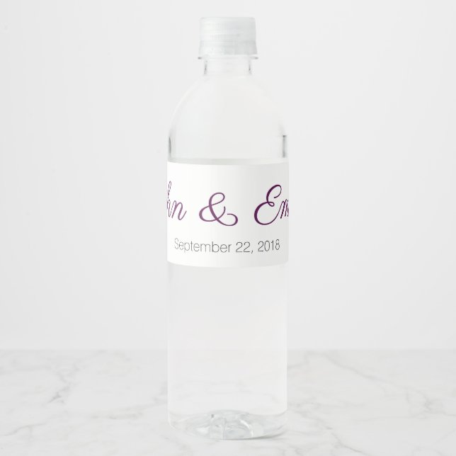 Customisable water bottle labels (Front)