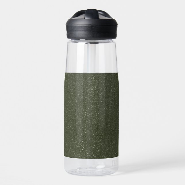 Customisable Water Bottle | Speckled Moss Green (Front)