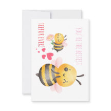Customisable Watercolor Bee Teacher Thank You Card