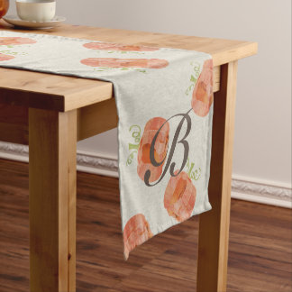 Customisable Watercolor pumpkin table runner