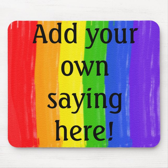 Customisable Watercolor Rainbow Mouse Pad (Front)