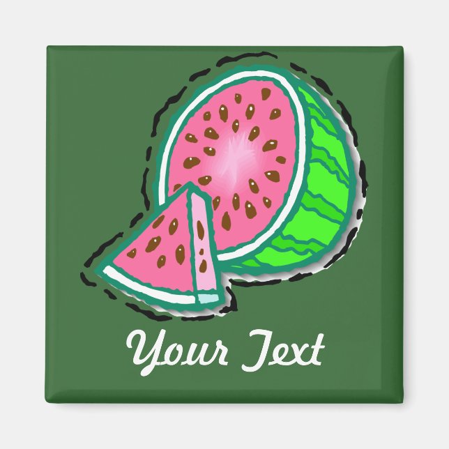 Customisable Watermelon Magnet (DARK) (Front)