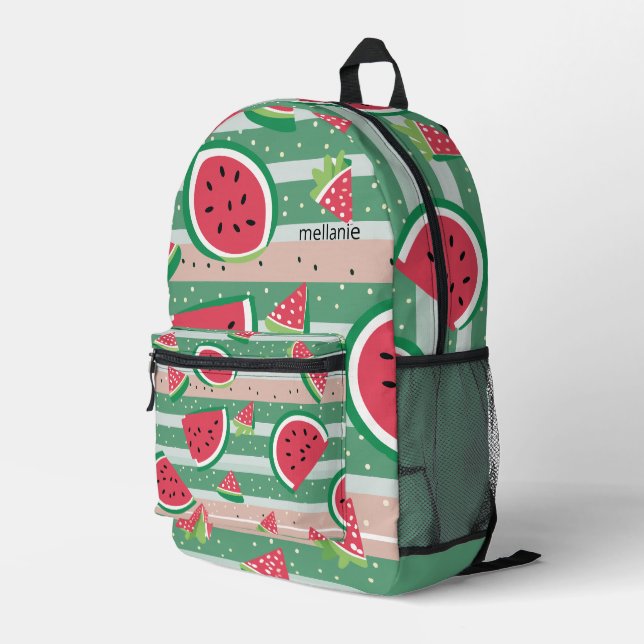 Customisable Watermelon Printed Backpack (Back Corner Right)