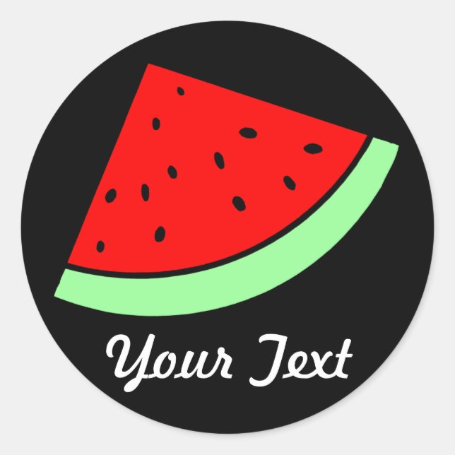 Customisable Watermelon Sticker (DARK) (Front)