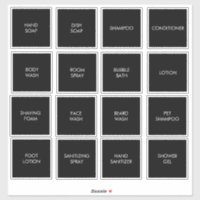 Customisable Waterproof Black Dispenser Labels