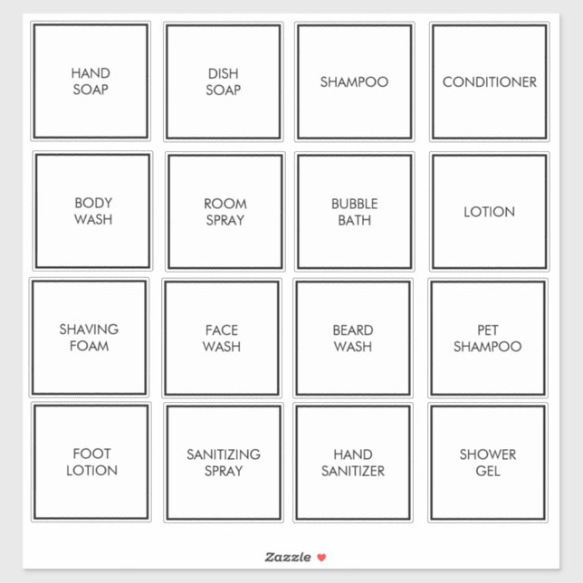 Customisable Waterproof White Dispenser Labels (Sheet)
