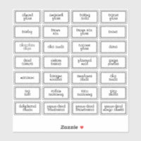 Customisable Waterproof White Pantry Labels