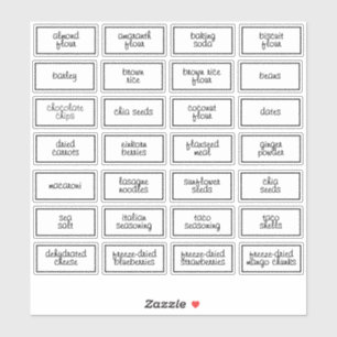 Customisable Waterproof White Pantry Labels