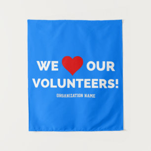 Customisable We Love Our Volunteers Tapestry