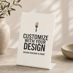 Customisable Wedding 4x6" Blank Display Sign 