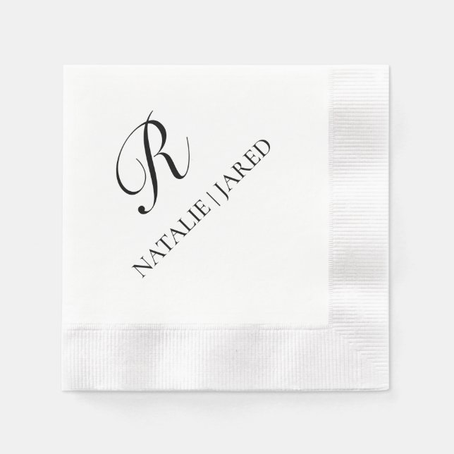 Customisable Wedding Cocktail Napkin (Front)