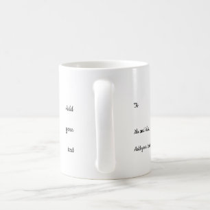 Customisable wedding coffee mug