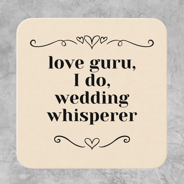Customisable Wedding Event Planner Guru Square Business Card (Love guru wedding event planner business cards)