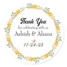 Customisable wedding favour stickers